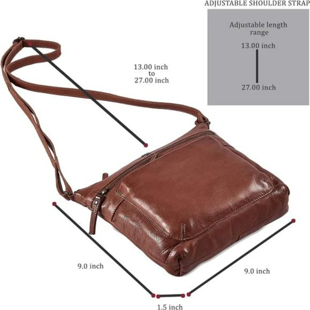 Real Leather Purse for Women Crossbody Bag Travel Shoulder Handbag Small